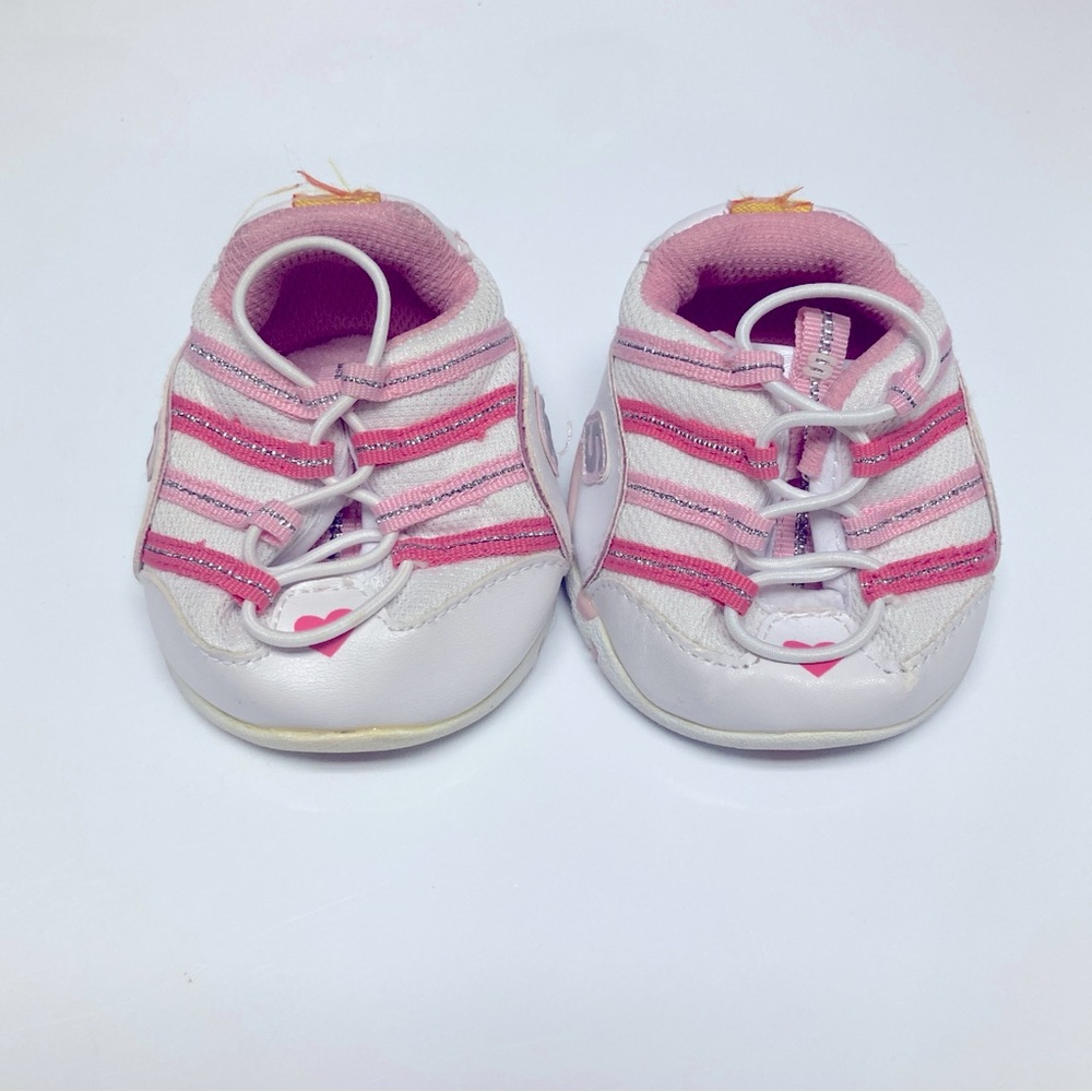 Build a Bear Workshop Sketchers Pink Heart & Sparkle Sneakers Shoes Silver